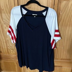 Maurice’s plus size American baseball tee
